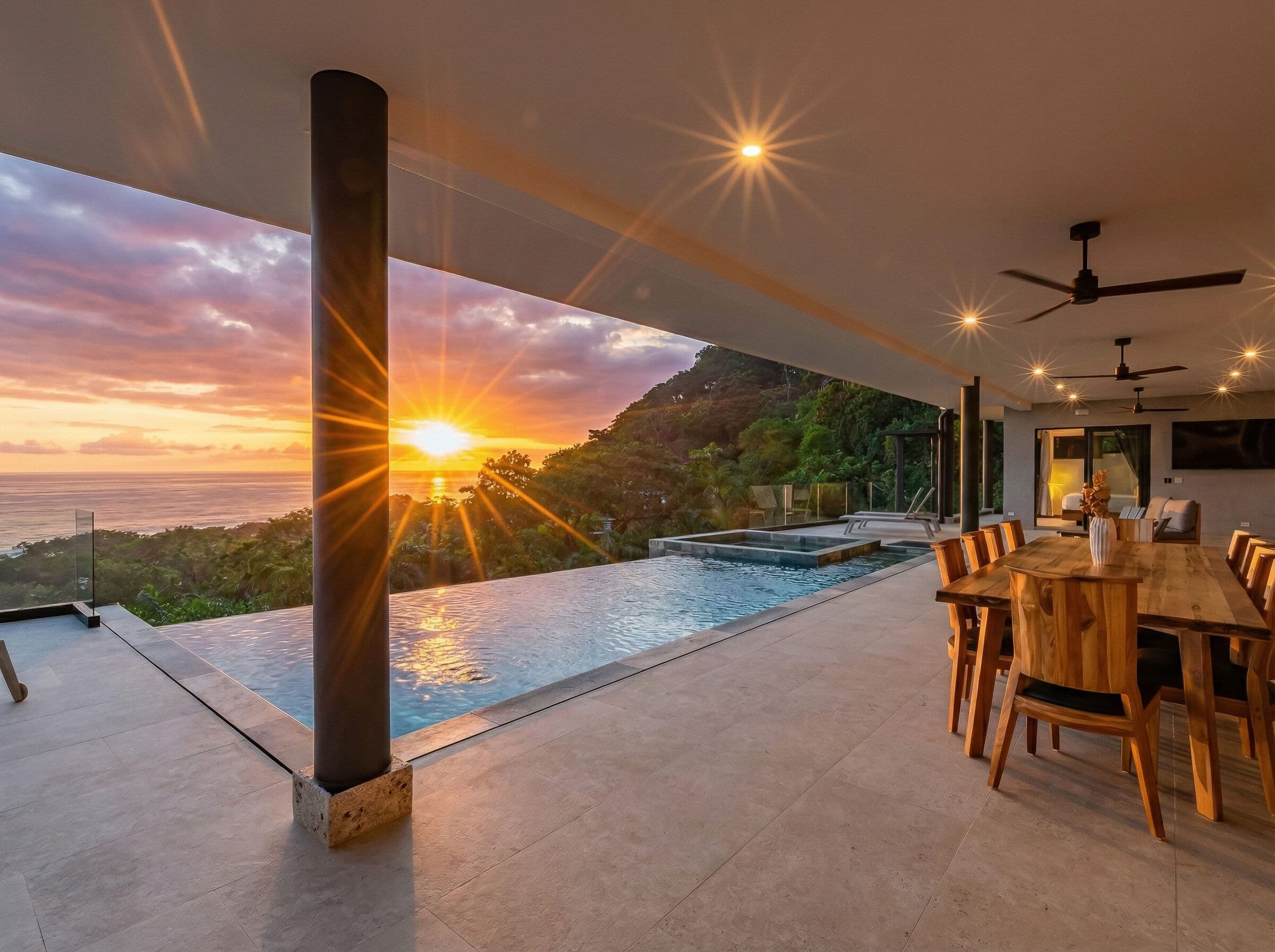 Sunset view from the terrace